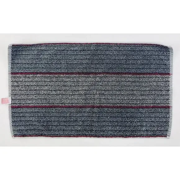 1 Cecil Saydah Hand towel 1970s Black Red Grey European Collection Cotton Arrows - Picture 3 of 6